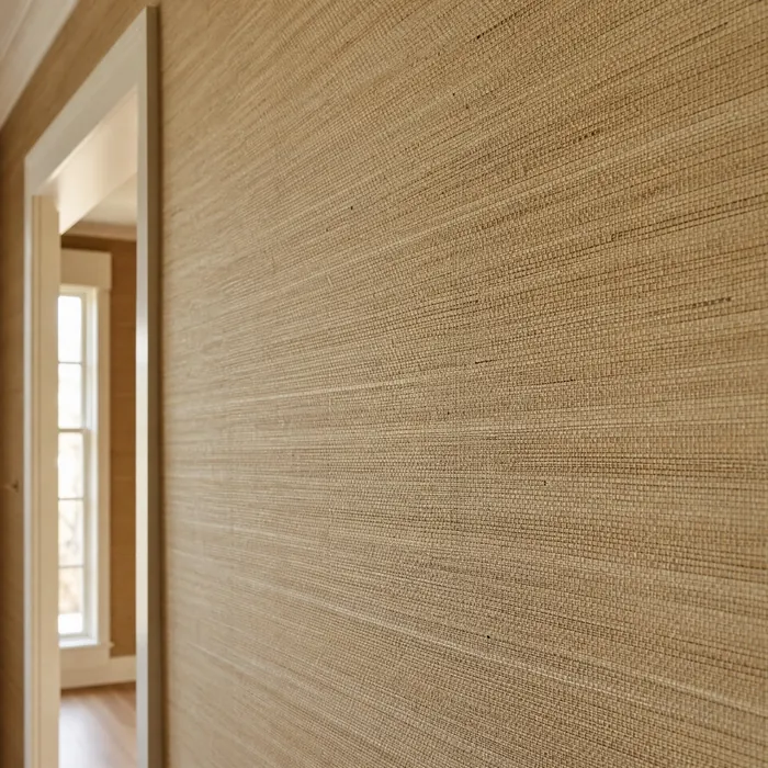Grasscloth wallpaper texture closeup